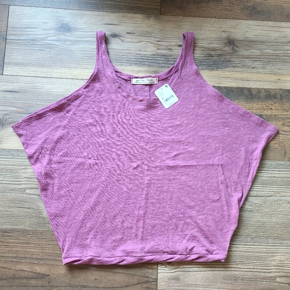 We The Free Tops - NWT Free People We The Free Wine Boxy Taper Cinch Waisted Tank Top Womens XS